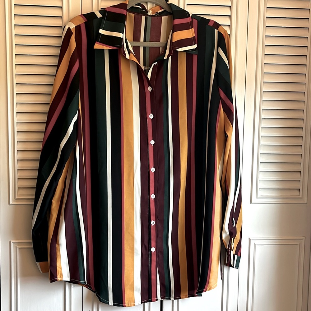 PLT multicolored button up